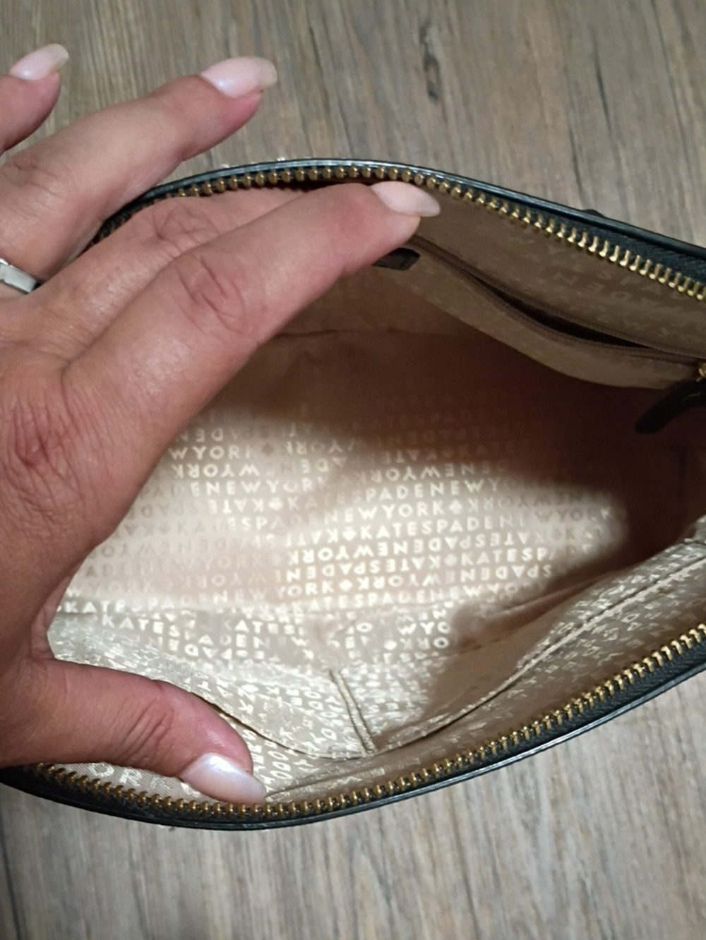 Kate Spade Black, White & Light Pink Dome Satchel Crossbody - Picture 6 of 9